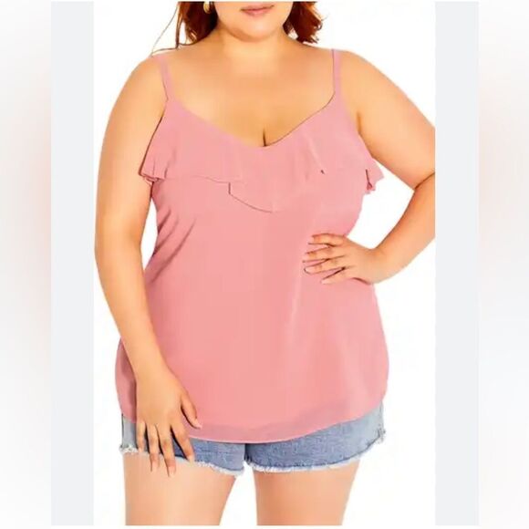 CITY CHIC Floating Flirt Top - guava - Picture 11 of 11